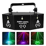 Discolicht Partylicht mit Fernbedienung, 9-Eyes LED RGB Licht DJ Projektor Disco Bühnenbeleuchtung...