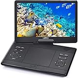 YOOHOO16.9'' Portable DVD Player with 14.1'' Large Swivel Screen, with Rechargeable Battery,Mobile...
