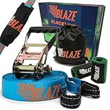 TRAILBLAZE Kit Slackline Completo – Con Protezioni Alberi + Sacca Porta Slackline - Installazione...