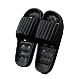 HOLLYWEED Duschschuhe, schnell trocknende, rutschfeste Hausschuhe für Herren (Color : Noir, Size :...