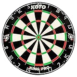 KOTO - King Pro Dartscheibe (Offizielle Turniermaße) Afrikanische Sisal & Borsten Dartscheibe,...