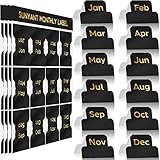 48 Stücke Selbstklebende Registerkarte Designer Zubehör Monatliche Etiketten Planer Aufkleber...