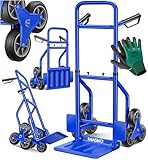 MASKO® Treppenkarre Sackkarre 200kg Transportkarre Treppensteiger Stapelkarre,klappbar...