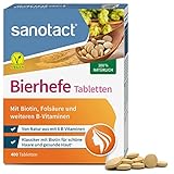 sanotact Bierhefe Tabletten • 400 Tabletten • 100% natürliche Bierhefe vegan • Mit Biotin...