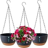Duscdesp 3 Stück Blumenampel, Blumentopf Hängend für Innen Außen, Hängetopf für Pflanzen mit...