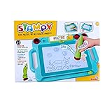 Simba 106334629 - Stampy Maltafel für Kinder, 41x29cm, magnetische Zaubertafel mit Sound-Stift, 4...