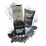 DENTAL DELIGHT Shimmery Shine Aktivkohle Zahnpasta 75ml Prophylaxe Whitening Toothpaste Vegan ohne...