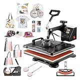 VEVOR Transferpresse Hitzepresse 38x30cm Textilpresse T-Shirt Heat Press 360 Grad Schwenkbar DIY...