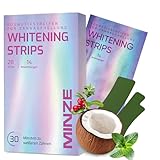 Schonende Zahnaufhellung Whitening Strips - Bleaching Zähne frei von Peroxid für strahlendes...