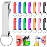 Sinofort 24 Stück Flaschenöffner Schlüsselanhänger Aluminium Bieröffner Silbrig...