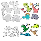 10 Stück Stanzschablone Dinosaurier Set für Stanzmaschine, Stanzformen Tiere Dino Schneiden...