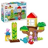 LEGO DUPLO Peppa Wutz Garten mit Baumhaus - Peppa Pig Spielzeug für Vorschulkinder - Montessori...