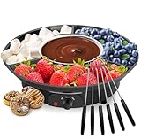 Elektrisches Fonduetopf-Set mit Gabeln, Schokoladenschmelztopf mit Party-Serviertablett,...