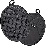 Sugelary Topflappen mit Tasche 2er Set, Hitzebeständig bis 235°C Baumwolle Hot...