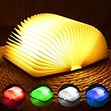 LED Buch Licht Faltbare Buchlampe LED Dekorative 6 Farbmodi Stimmungsbeleuchtung USB aufladbare in...