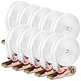 VIDETOL 10 Stück Spanngurte mit Ratsche, 6m 25mm Ratschengurte, Polyester Zurrgurt, Zugkraft 800kg,...