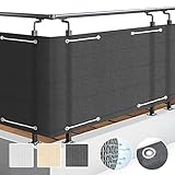 Sol Royal SolVision Balkon Sichtschutz HB2 HDPE blickdichte Balkonumspannung 90x300 cm – Schutz...