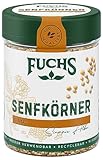 Fuchs Gewürze - Senfkörner ganz - Gewürz zum Einlegen von Gurken oder zum Zubereiten von Rubs -...