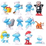 Die Schlümpfe Figuren Set, The Smurfs Tortendeko, Schlümpfe Kuchen Deko, Smurfs Figur Torte Deko,...