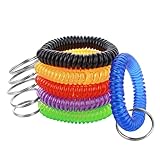 6 Stück Spiral Schlüsselanhänger Handgelenkspule Kunststoffspule Handgelenkschlaufe Stretchfeder...
