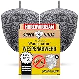 Waspinator Wespennest Attrappe – 2 Pack, Wespenabwehr Mittel zum Aufhängen im Freien, Anti-Wespen...