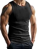 Weardear Herren Tank Tops Ärmelloses Shirt Gerippte Achselshirt Training Laufshirt Sleeveless...