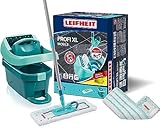 Leifheit Set Wischtuchpresse Profi XL mit Bodenwischer und Rollen inkl. Ersatzbezug Profi micro duo...