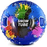 Aufblasbare Schlitten Snow Tube Schlitten mit Griffen, Aufblasbarer Schneeschlauch Rodelreifen...