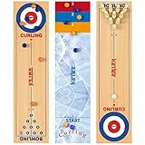 KETIEE 3 in 1 Tisch Curling Spiel,120x30cm Curling and Shuffleboard Table-Top Game,Bowling...