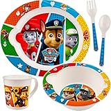 5 tlg. Geschirrset - - Paw Patro. - Hunde - BPA frei - Trinktasse + Teller +...