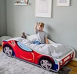 Kids Collective Autobett Kinderbett Jugendbett 70x140 | 80x160 mit Rausfallschutz Matratze optional...