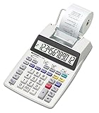 SHARP Druckender Tischrechner EL-1750V (großes 12-stelliges LC Display, schwarz rote Druckfarben)...