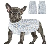 SlowTon Hundepullover kleine Hunde, Hundepullover Rollkragen Haustier Pullover Hund Kleidung für...