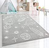 the carpet Beat Kids Moderner Weicher Kinderteppich, Weicher Flor, Pflegeleicht, Farbecht, Weltraum,...