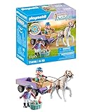 PLAYMOBIL Horses of Waterfall 71496 Ponykutsche, Zauberhafter Ausflug mit dem Pony, aufregende...
