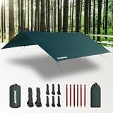 JAICOM Tarp Wasserdicht - 3x3M Camping Zeltplane, Ultraleicht und Tragbar, UV-Schutz & Schnee &...