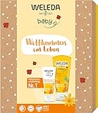 WELEDA Bio Baby Geschenk Set - Babypflege Naturkosmetik Geschenkbox mit Calendula Windel...