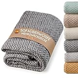 Tagesdecke Sofadecke - Warme Decke für Bett oder Sofa | Hochwertige und kuschelige Baumwolldecke,...