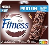 Nestlé FITNESS Protein Cocoa NO ADDED SUGAR Proteinriegel, Frühstücksriegel mit Protein, ohne...