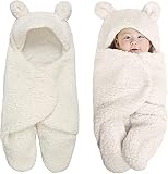 Abnaok Baby Schlafsack Neugeboren, Unisex Babyschlafsack mit Hut, Angedickt und Warm Pucksack Baby...