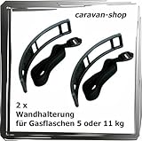 2x Gasflaschenhalter Gurt für 5 oder 11 kg Flasche Wandhalterung Gas Wohnwagen Wohnmobil Caravan