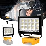 T-SUN Akku Lampe Für Dewalt 18V, 60W Kabellose LED Arbeitsleuchte Akku, Tragbare Baustrahler mit 2...