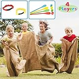 JOYIN 4 Spieler Outdoor Rasen Spiele, Spiele Gartenspiele， Potato Sack Race Bags, Eier und Löffel...