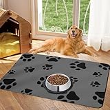 Caiyloxn Napfunterlage Hund 60 X 40 cm Haustierfuttermatte für Hunde und Katze Große Futtermatte...