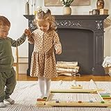 BanaSuper Schwebebalken aus Holz für Kleinkinder Bunte Steine Montessori-Spielzeug für Kinder...