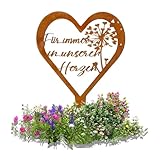 WUISOLQP Grabschmuck Wetterfest, Grabdekoration Wetterfest Grabschmuck Herz Grab Deko Wetterfest mit...