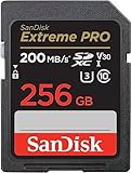 SanDisk Extreme PRO SDXC UHS-I Speicherkarte 256 GB (V30, Übertragungsgeschwindigkeit 200 MB/s, U3,...