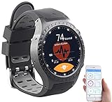Newgen Medicals Smartwatch GPS Bluetooth: GPS-Handy-Uhr & Smartwatch für iOS & Android,...