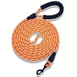 BOTOING Hunde Schleppleine 4.5m reflektierende TauleineWelpen Kleine Mittlere Große Hunde(Orange...