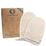 Chinchilla® Peelinghandschuh | 2 Stück aus Baumwolle & Hanf | sanfte Reinigung für Körper &...